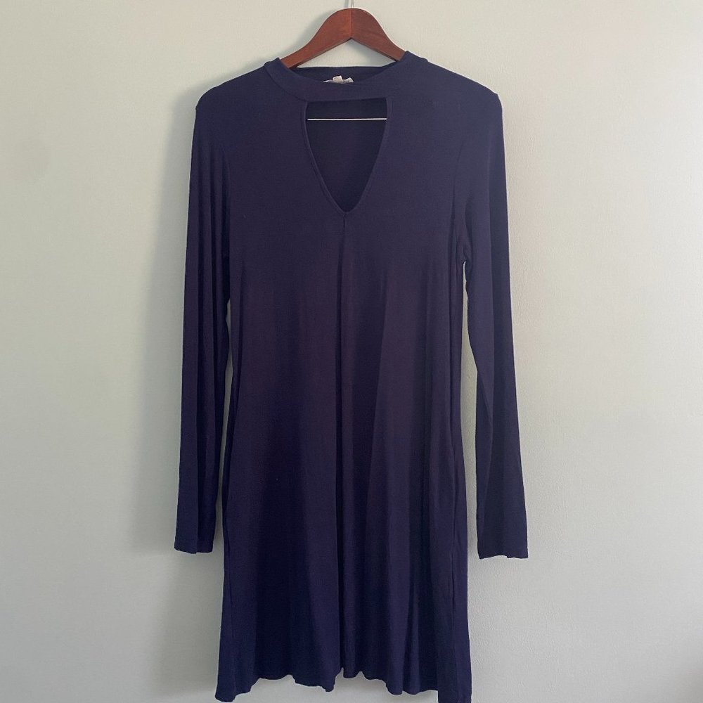 Navy Blue Cut-Out Mini Dress